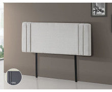 DOUBLE ANDORRA LINEN FABRIC HEADBOARD BEDHEAD - BEIGE