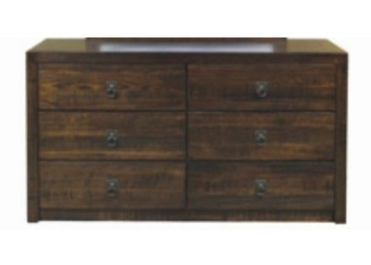 DAKOTA   6  DRAWER DRESSING  TABLE  ( MODEL - 2-21-3-3-15-12-9-3) -750(H) X 1400(W) - RUSTIC