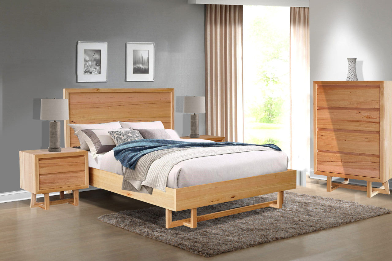 Queen Dante 4 Piece (TALLBOY) Bedroom Suite - Messmate