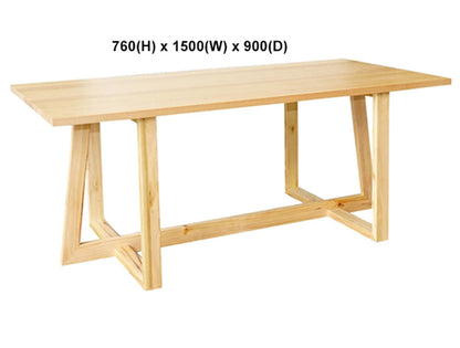 DANTE (AUSSIE MADE) DINING TABLE COLLECTION - TASSIE OAK COMBINATION - ASSORTED STAINED COLOURS - STARTING FROM $1999