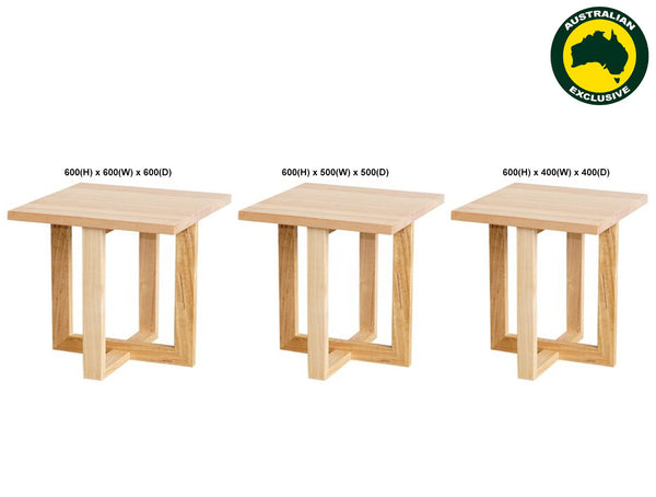 DANTE (AUSSIE MADE) LAMP TABLE COLLECTION - TASSIE OAK COMBINATION - ASSORTED STAINED COLOURS - STARTING FROM $599
