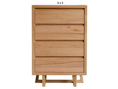 DANTE (AUSSIE MADE) TALLBOY COLLECTION - TASSIE OAK COMBINATION - ASSORTED STAINED COLOURS - STARTING FROM $1499