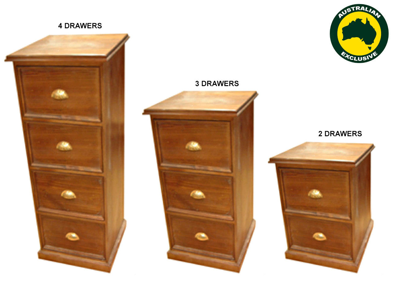 Danzo (AUSSIE MADE) Filing Cabinet Collection - Assorted Stained Colours