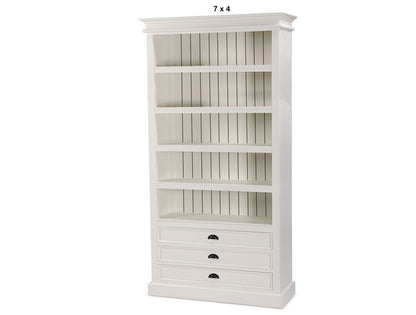 DARIA (AUSSIE MADE) HIGHLINE BOOKCASE WITH 3 DRAWERS COLLECTION - ASSORTED PAINTED COLOURS - STARTING FROM $1049