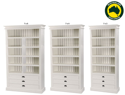 DARIA (AUSSIE MADE) HIGHLINE BOOKCASE WITH 3 DRAWERS COLLECTION - ASSORTED PAINTED COLOURS - STARTING FROM $1049