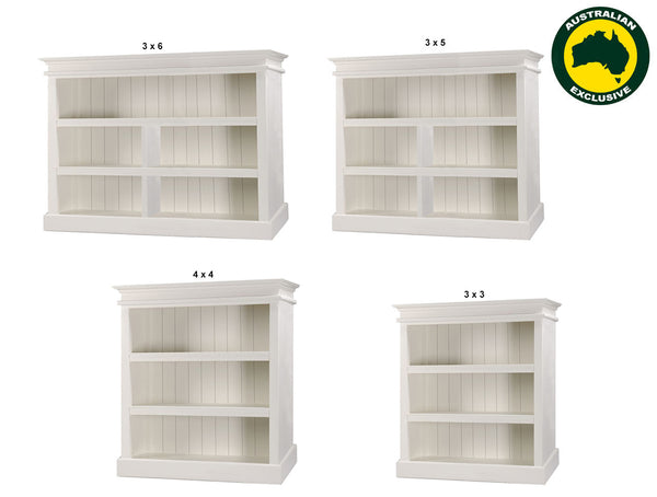 DARIA (AUSSIE MADE) LOWLINE BOOKCASE COLLECTION - ASSORTED PAINTED COLOURS - STARTING FROM $849