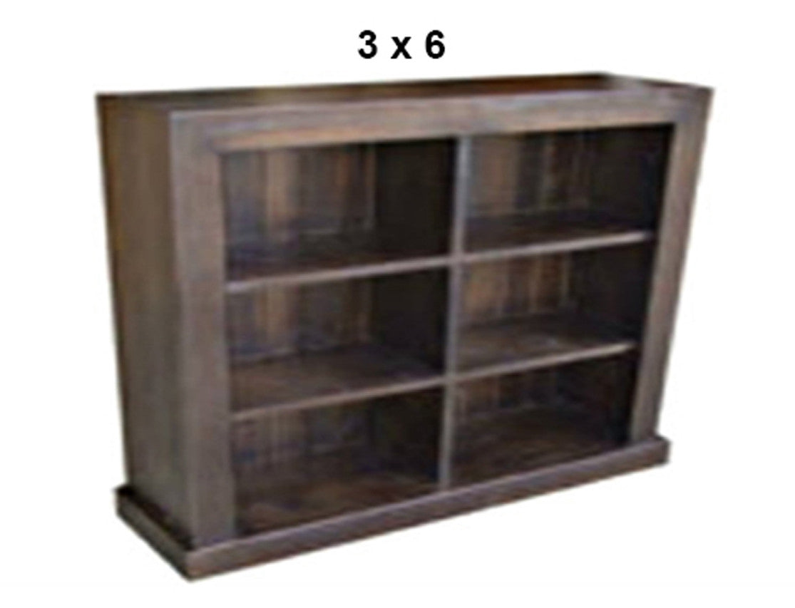 DERBY (AUSSIE MADE) CUBE LOWLINE BOOKCASE WITH 70mm FACINGS COLLECTION - ASSORTED STAINED COLOURS - STARTING FROM $399