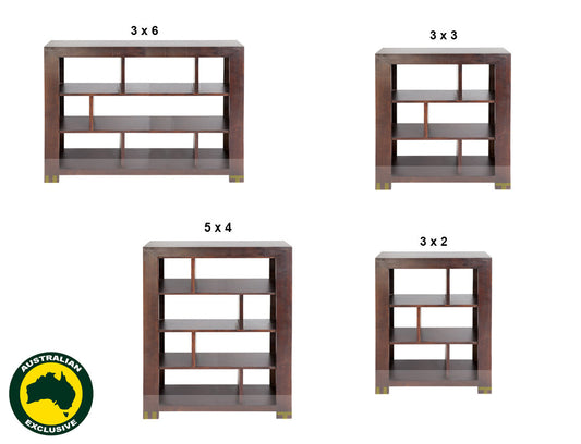 DERBY (AUSSIE MADE) LOWLINE STAGGERED ROOM DIVIDER WITH 70MM FACINGS COLLECTION - ASSORTED STAINED COLOURS - STARTING FROM $499