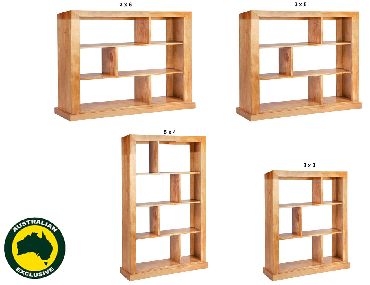 Derby (AUSSIE MADE) Lowline Room Divider With Kickboard Collection - Assorted Stained Colours