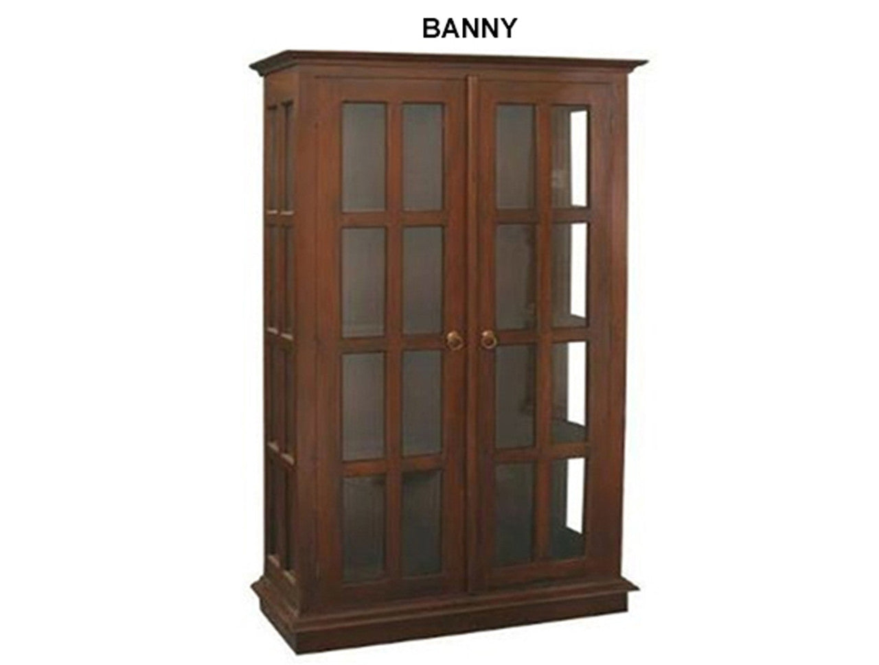 PARIS / BANNY / VIENNA MIRRORED BACK DISPLAY CABINET COLLECTION - MAHOGANY OR CHOCOLATE