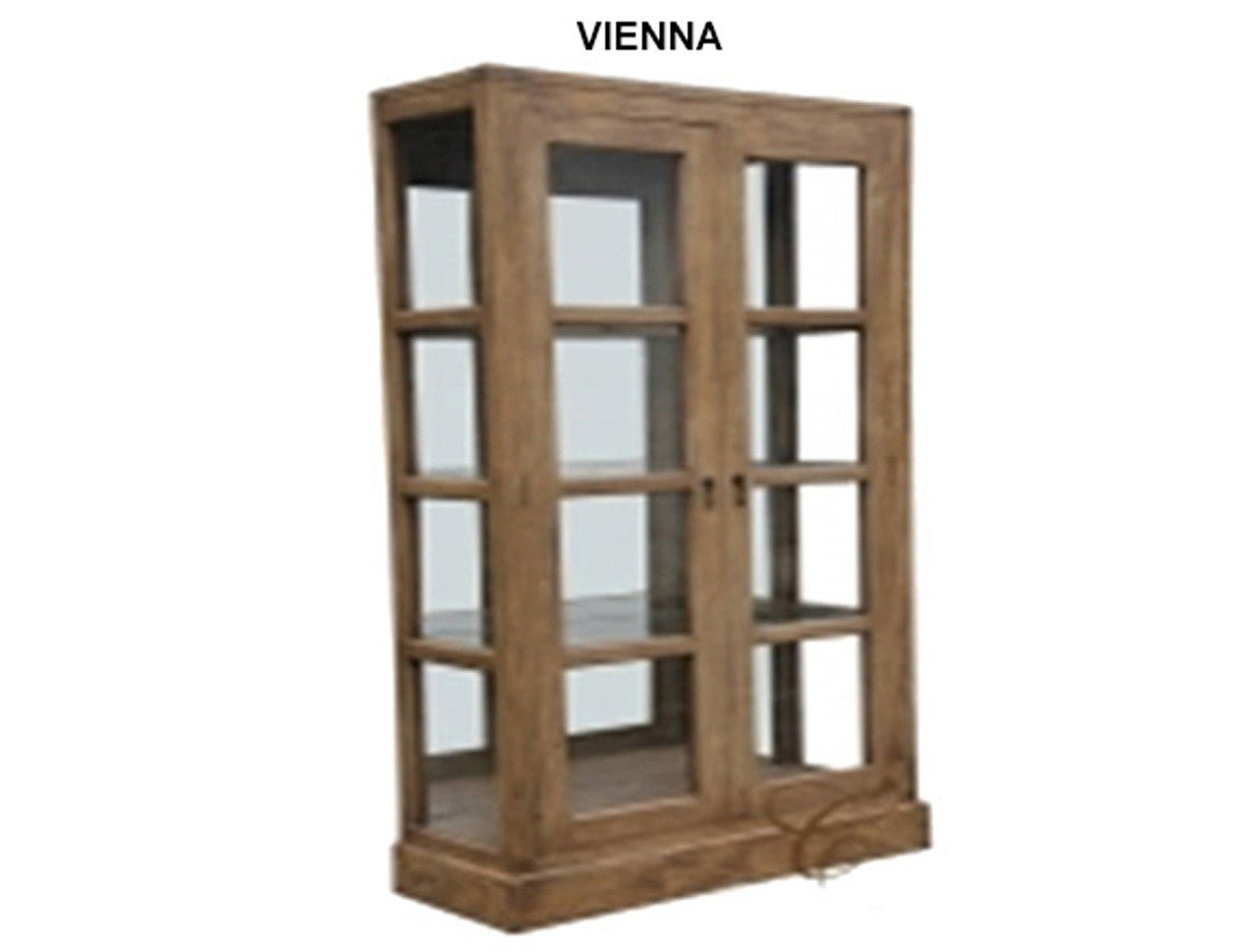 PARIS / BANNY / VIENNA MIRRORED BACK DISPLAY CABINET COLLECTION - MAHOGANY OR CHOCOLATE