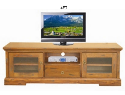 DONSILIA (AUSSIE MADE) LOWLINE TV ENTERTAINMENT UNIT WITH 2 DOOR & 1 DRAWER COLLECTION - ASSORTED STAINED COLOURS - STARTING FROM $799