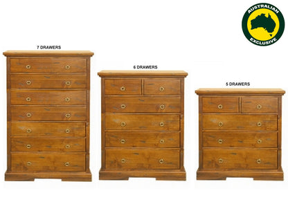 DONSILIA (AUSSIE MADE) TALLBOY COLLECTION - ASSORTED STAINED COLOURS - STARTING FROM $899