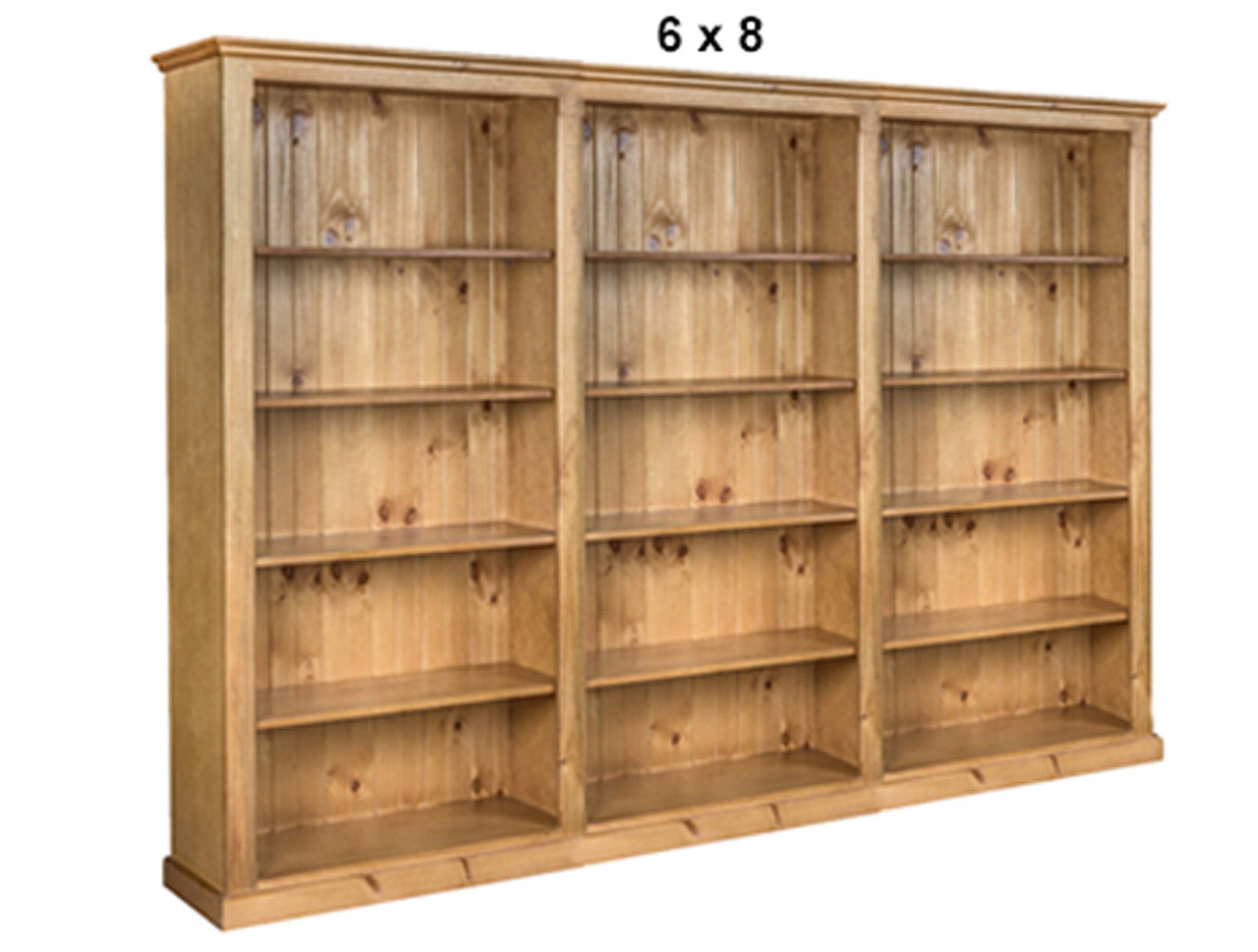 DOUBLEBAY (70MM FACINGS) BOOKCASE (AUSSIE MADE) - (4 SECTIONS) PIGEON PAIRED COLLECTION - ASSORTED STAINED COLOURS - STARTING FROM $1799