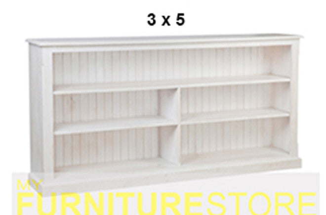 DRAGON (AUSSIE MADE) LOWLINE WITH 70mm FACINGS BOOKCASE COLLECTION - ASSORTED PAINTED COLOURS - STARTING FROM $599