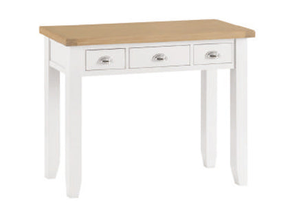 SPENCER QUEEN OR DOUBLE 5 PIECE DRESSER BEDROOM SUITE - BRIGHT WHITE  / LIGHT OAK (2 TONE)