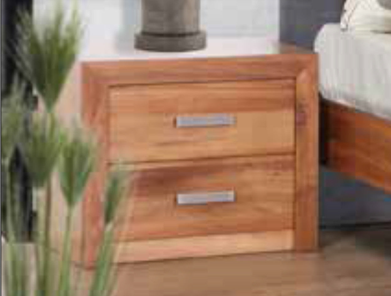 ECCLISE QUEEN 3 PIECE (BEDSIDE) BEDROOM SUITE WITH UNDERBED STORAGE DRAWERS (NO BEDHEAD) - BLACKWOOD