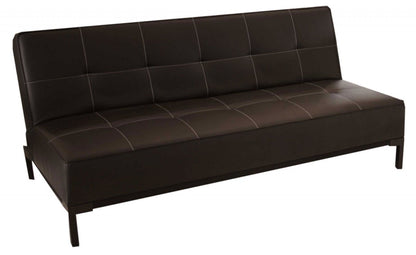 CARL (MODEL NO. 3-15-19-9) CLICK CLACK LEATHERETTE SOFA BED SET (2 X 2 SEATER SOFA BEDS) - BLACK