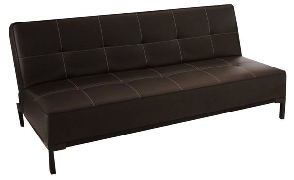 CARL (MODEL NO. 3-15-19-9) CLICK CLACK LEATHERETTE SOFA BED SET (2 X 2 SEATER SOFA BEDS) - BLACK