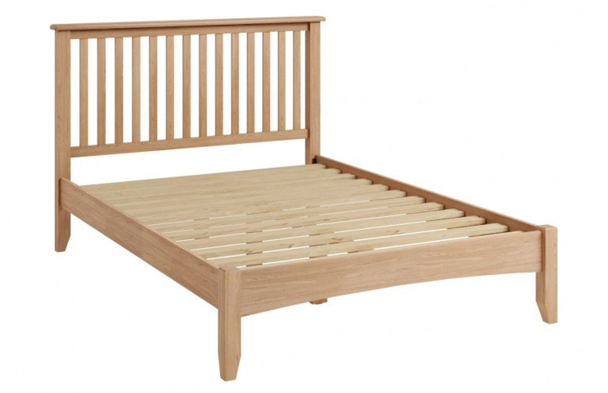 Queen Elegance Oak Bed Frame (7-1-15) - Light Oak