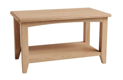 ELEGANCE SMALL  COFFEE TABLE WITH LOWER SHELF  (7-1-15) - LIGHT OAK