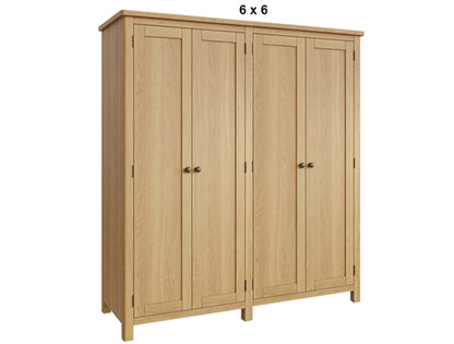 EMINENCE (AUSSIE MADE) LARGE ALL HANGING WARDROBE COLLECTION - TASSIE OAK COMBINATION - ASSORTED COLOURS - STARTING FROM $3499