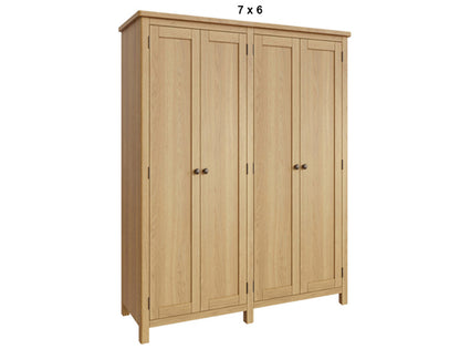 EMINENCE (AUSSIE MADE) LARGE ALL HANGING WARDROBE COLLECTION - TASSIE OAK COMBINATION - ASSORTED COLOURS - STARTING FROM $3499