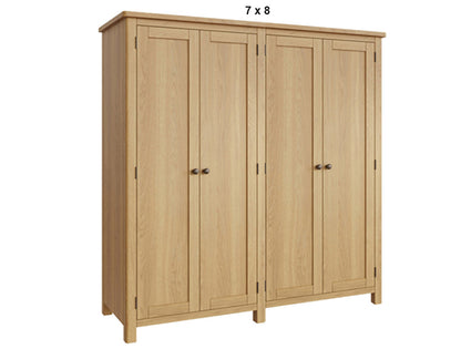 EMINENCE (AUSSIE MADE) LARGE ALL HANGING WARDROBE COLLECTION - TASSIE OAK COMBINATION - ASSORTED COLOURS - STARTING FROM $3499