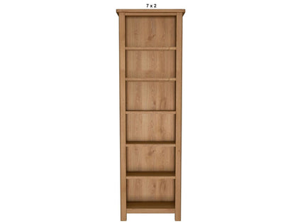 EMINENCE (AUSSIE MADE) SKINNY BOOKCASE COLLECTION - TASSIE OAK COMBINATION - ASSORTED STAINED COLOURS - STARTING FROM $699