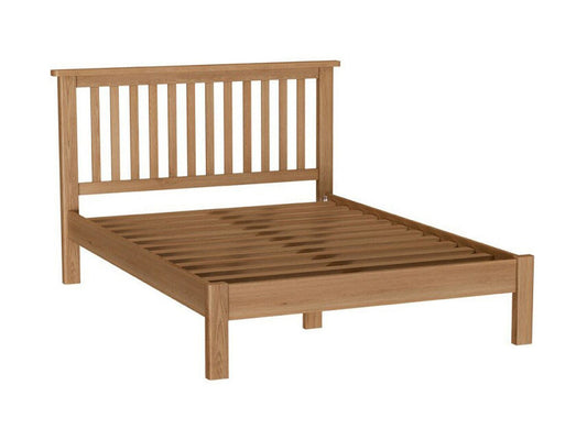 QUEEN EMINENCE OAK BED FRAME (18-1-15) - RUSTIC OAK