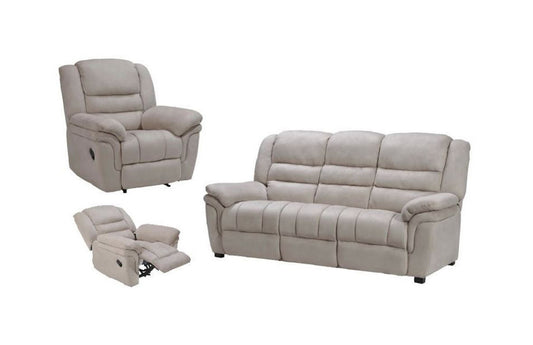 EMPRESS  3RR+R+R  PADDED MICRO FIBRE RECLINER SUITE (EMP3RR)