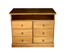 MEMPHIS 6 DRAWER TV ENTERTAINMENT UNIT (ENT156) - ASSORTED COLORS