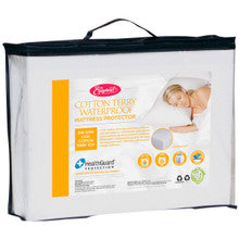SINGLE COTTON TERRY WATERPROOF MATTRESS PROTECTOR (260GSM)