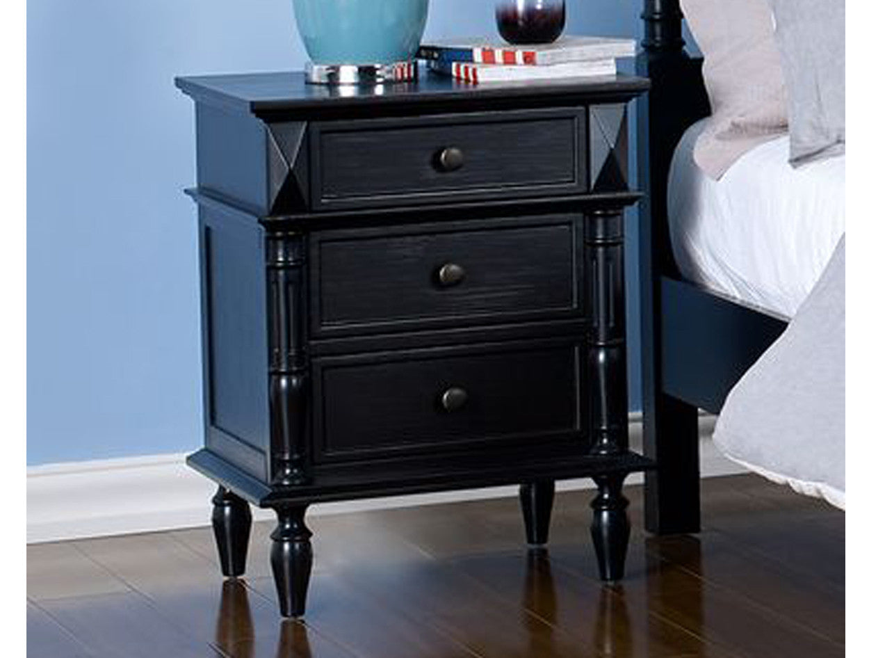 VALERIA (6204) QUEEN 5 PIECE (DRESSER) BEDROOM SUITE - BLACK WASH