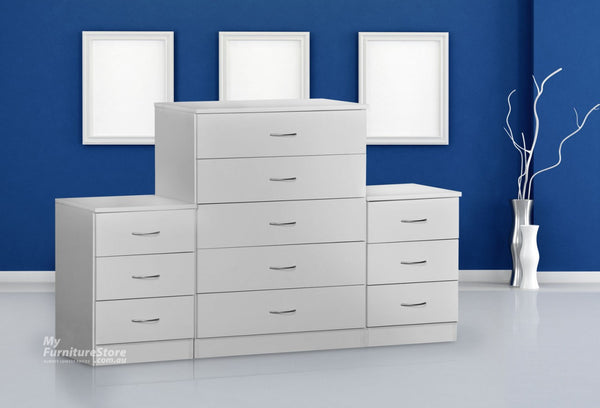 MISSION 3 PIECE CHEST SET (5+3+3) - WHITE