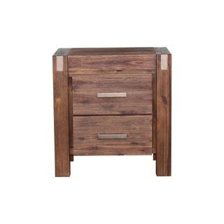 ENDLICHERI KING 3 PIECE (BEDSIDE) BEDROOM SUITE - OAK / CHOCOLATE