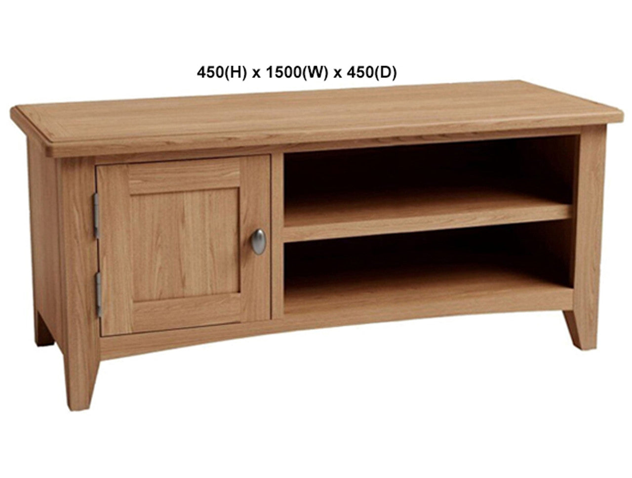 ELEGANCE (AUSSIE MADE) 1 DOOR / 2 SHELVES TV UNIT COLLECTION - TASSIE OAK COMBINATION - ASSORTED STAINED COLOURS - STARTING FROM $799