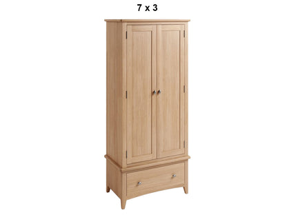 ELEGANCE (AUSSIE MADE) 2 DOOR WARDROBE COLLECTION - TASSIE OAK COMBINATION - ASSORTED STAINED COLOURS - STARTING FROM $1799