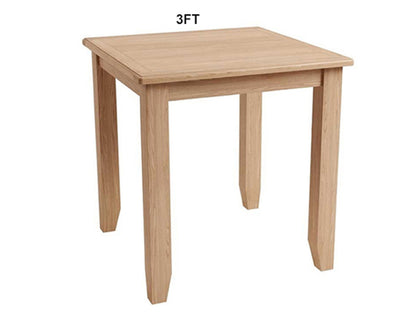 ELEGANCE (AUSSIE MADE) SQUARE DINING TABLE COLLECTION - TASSIE OAK COMBINATION - ASSORTED STAINED COLOURS - STARTING FROM $999