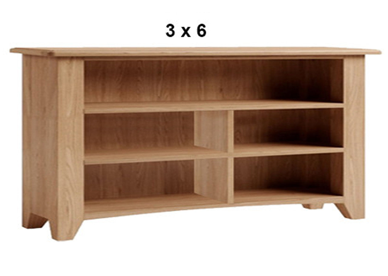 ELEGANCE (AUSSIE MADE) LOWLINE TASSIE OAK COMBINATION BOOKCASE COLLECTION - ASSORTED COLOURS - STARTING FROM $649