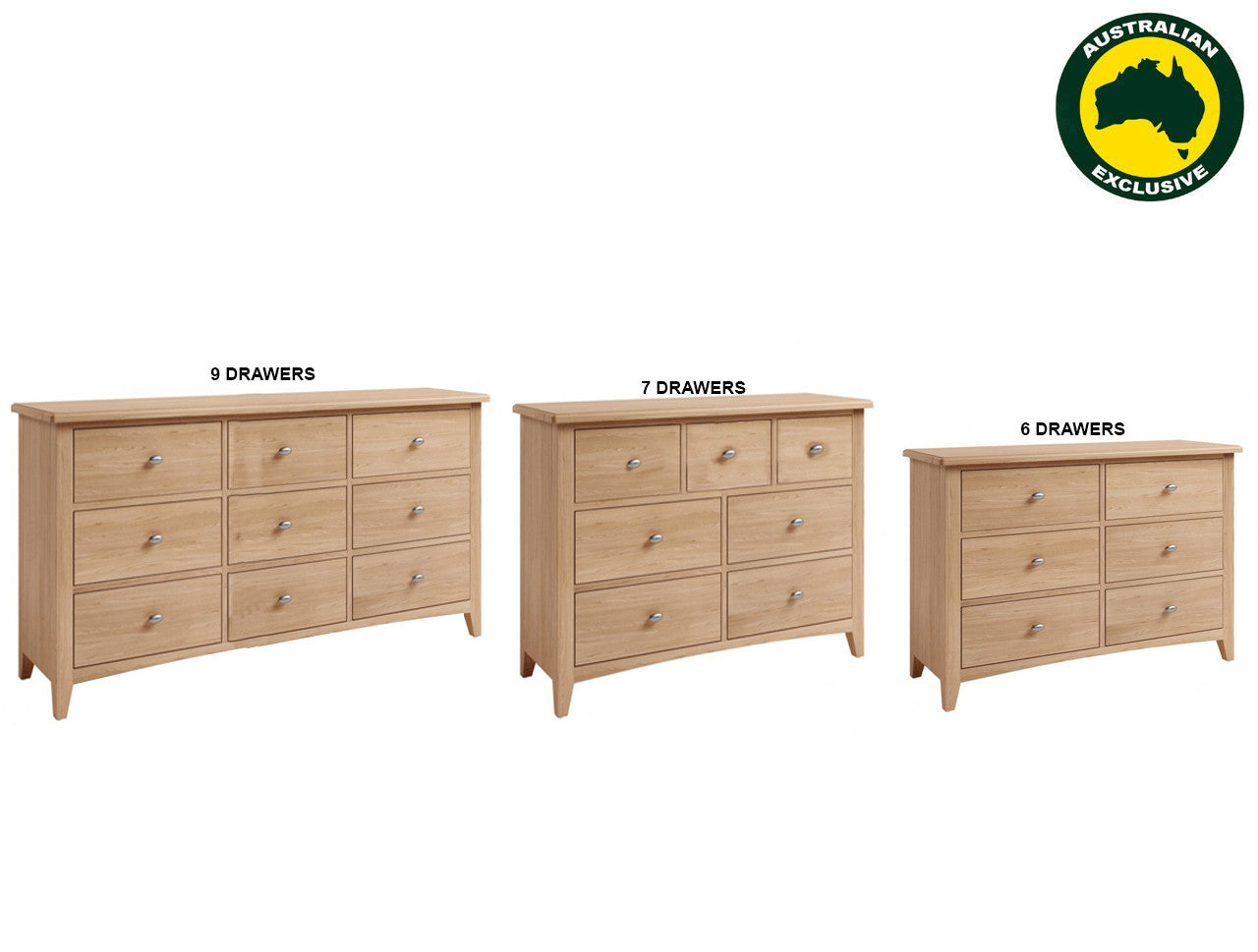Elegance (AUSSIE MADE) Lowboy Collection - Tassie Oak Combination - Assorted Stained Colours