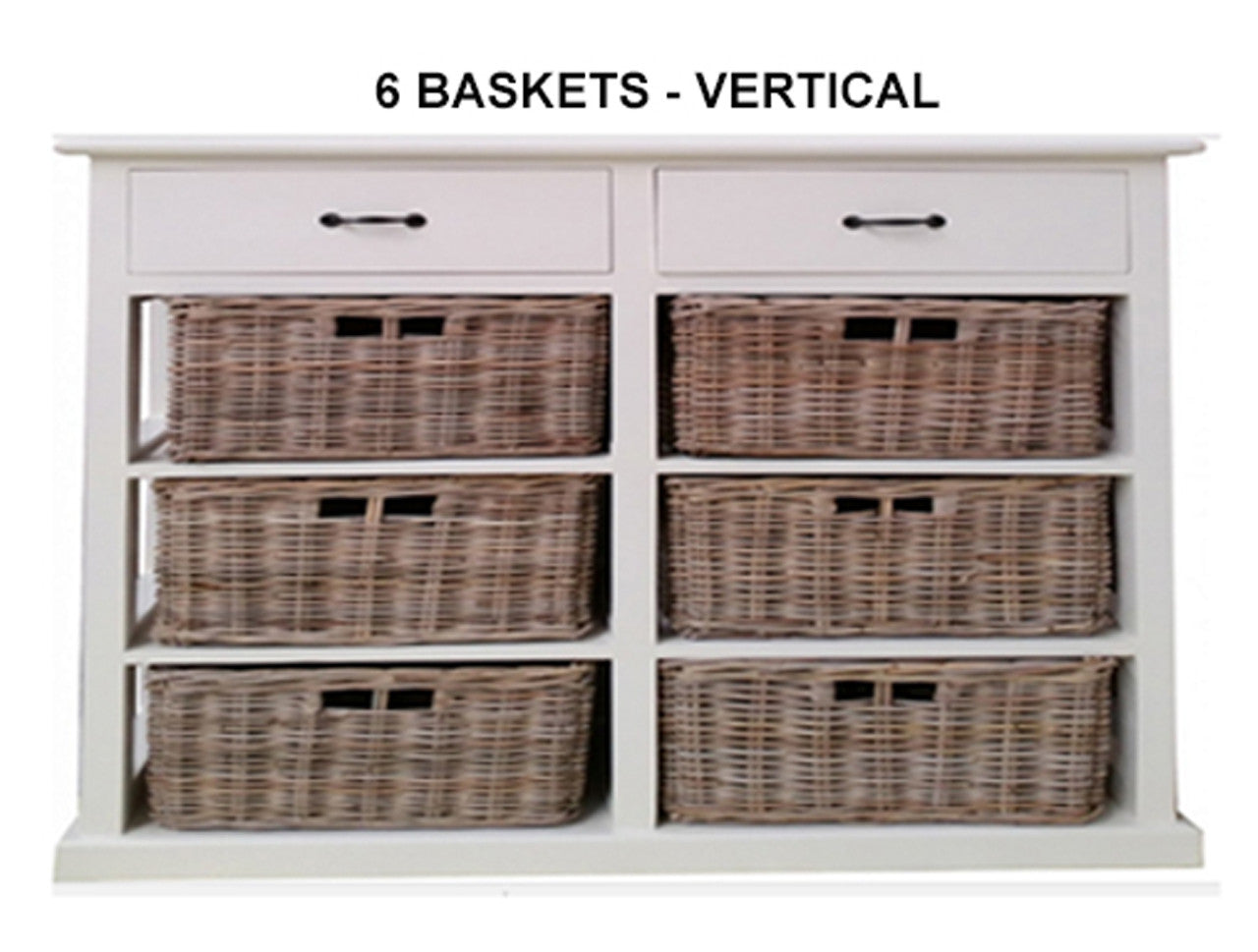 ELEMENTS STORAGE CHEST WITH  BASKETS & DRAWERS COLLECTION - KUBU GREY / WHITE