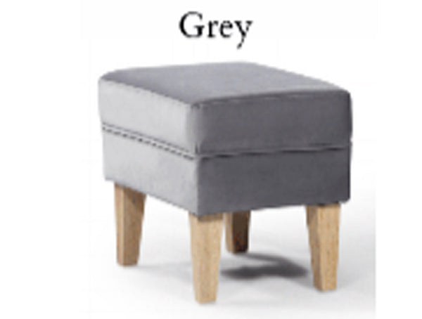 ELAINE FOOT STOOL - GREY / NATURAL