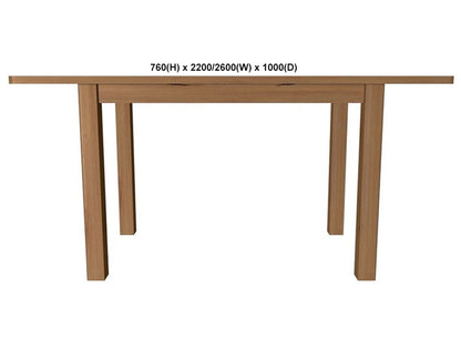 EMINENCE (AUSSIE MADE) EXTENSION OAK DINING TABLE COLLECTION - ASSORTED STAINED COLOURS - STARTING FROM $1799