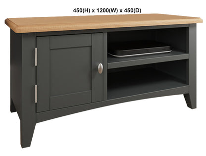 EMMETT (AUSSIE MADE) 1 DOOR TV UNIT COLLECTION - TASSIE OAK COMBINATION - ASSORTED PAINTED / STAINED COLOURS - STARTING FROM $899