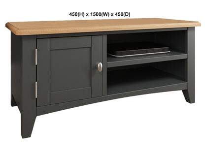 EMMETT (AUSSIE MADE) 1 DOOR TV UNIT COLLECTION - TASSIE OAK COMBINATION - ASSORTED PAINTED / STAINED COLOURS - STARTING FROM $899