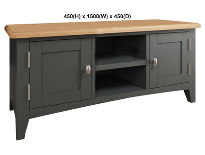 EMMETT (AUSSIE MADE) 2 DOOR TV UNIT COLLECTION - TASSIE OAK COMBINATION - ASSORTED PAINTED / STAINED COLOURS - STARTING FROM $899
