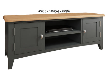 EMMETT (AUSSIE MADE) 2 DOOR TV UNIT COLLECTION - TASSIE OAK COMBINATION - ASSORTED PAINTED / STAINED COLOURS - STARTING FROM $899