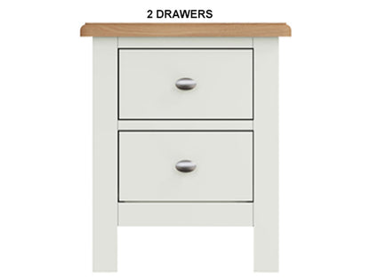 EMMETT (AUSSIE MADE) BEDSIDE TABLE WITH BLOCK LEG COLLECTION - ASSORTED STAINED / PAINTED COLOURS - STARTING FROM $399