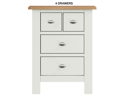 EMMETT (AUSSIE MADE) BEDSIDE TABLE WITH BLOCK LEG COLLECTION - ASSORTED STAINED / PAINTED COLOURS - STARTING FROM $399
